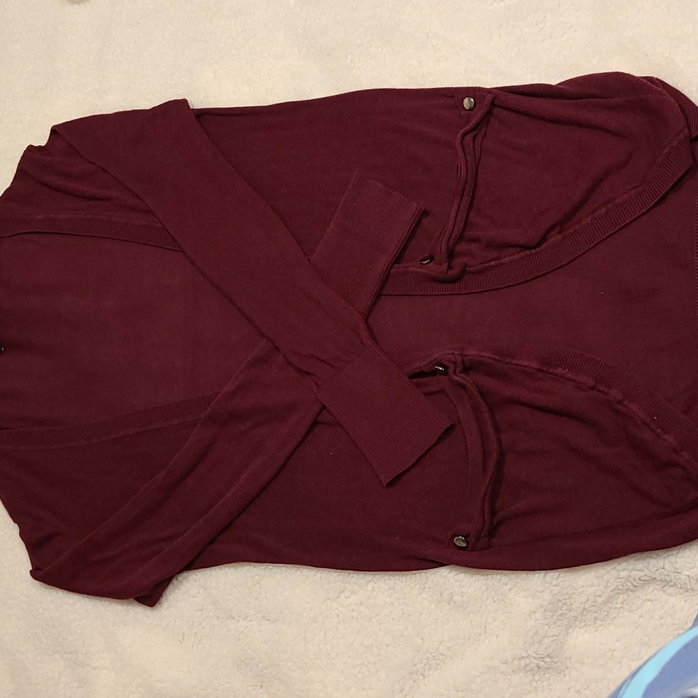 Plum Open Cardigan